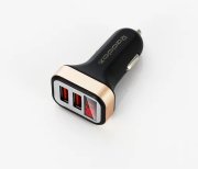 Reddax Çift Usb Led Ekran Araç Şarj Aleti 2.4A Siyah
