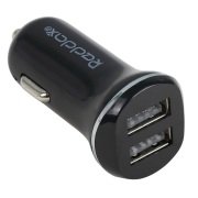 Reddax Gold Serisi Çift Usb 2400 mAh Micro Usb_V8 Araç Şarj Aleti (Siyah)